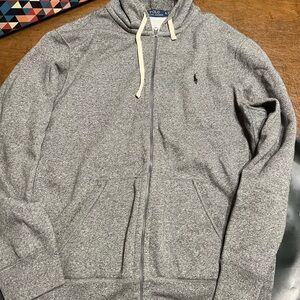Polo Ralph Lauren Grey Zip Up Hoodie Size XL - Extra Large - Men's Clothing
